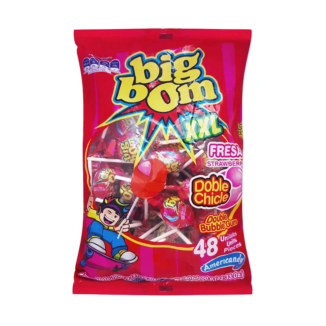 Big Bom bubblegum Lolipop 48pcs - 1.2kg