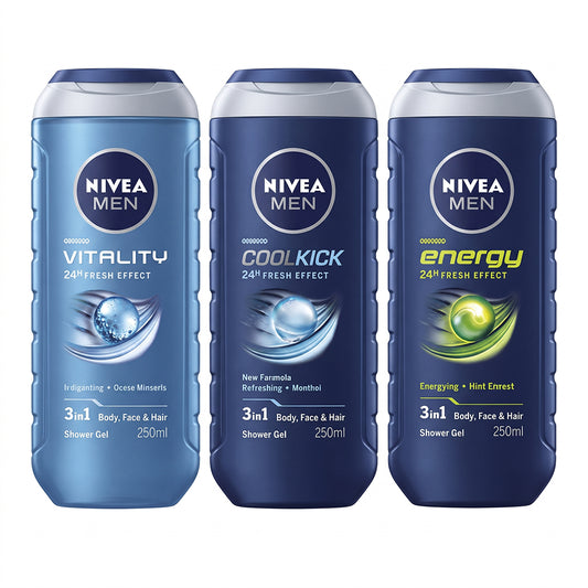 NIVEA MEN Vitality Fresh 3-in-1 Shower Gel (250 ml)