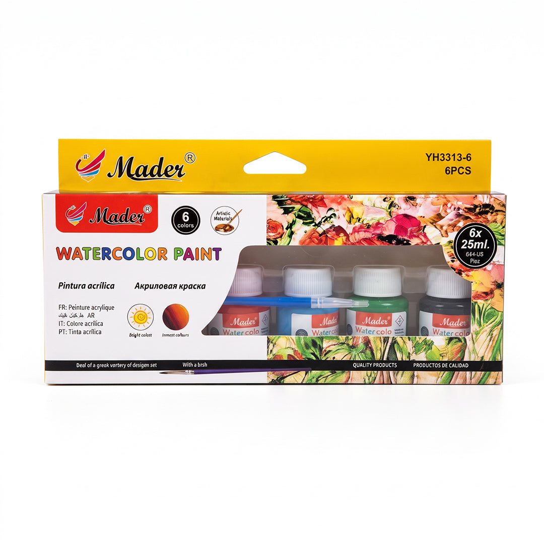 6 Pcs Water Color Paint Set